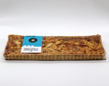 Pumpkin, Spinach & Caramelised Onion Quiche